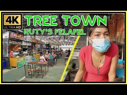 Tree Town and Ruty Felafel shop Soi Buakhao Pattaya Thailand 25 September 2021 4K Ultra HD