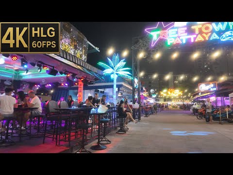 [4K HLG] Tree Town | MYTH NIGHT BAR BEER TOWN | Buakhao | Pattaya | Walking Tube | 20250507
