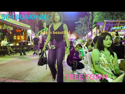 Soi Buakhao & Tree Town Pattaya | Night Walk & Busy Street Vibes